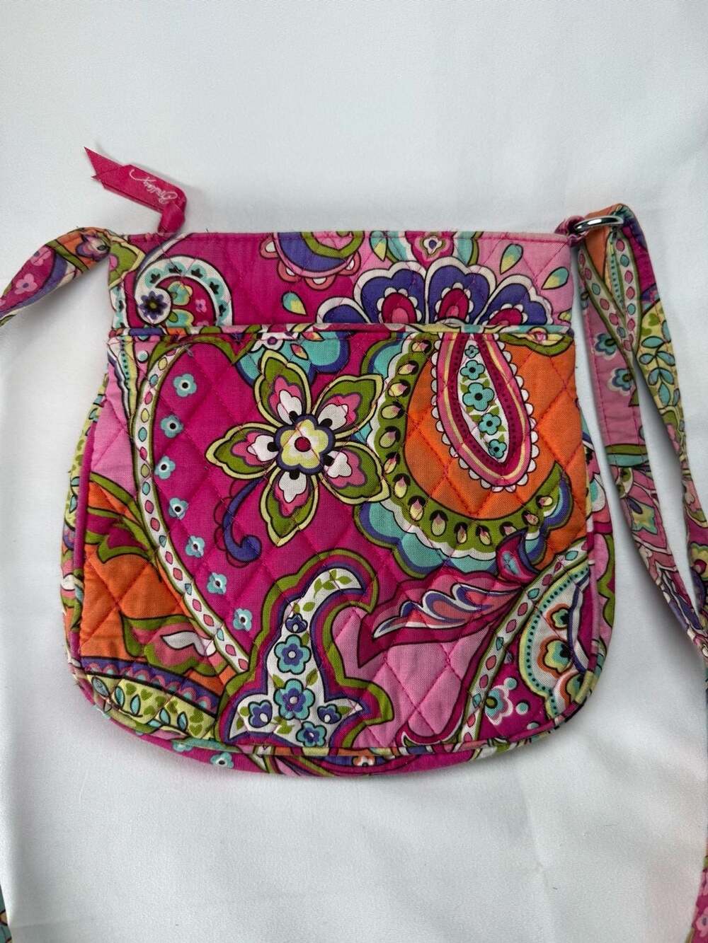 Vera Bradley Quilted Paisley Pattern Small Crossbody Handbag - Picture 2 of 5